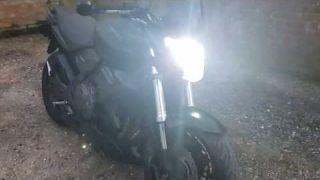Honda Hornet CB600F (2009) with an Arashi aftermarket full exhaust system... with and without baffle