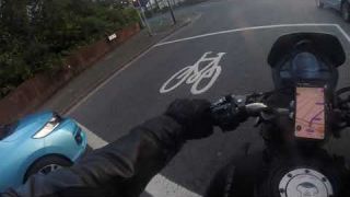 Guy on a BMW 1000RR giving it the beans in front of me... no way I could keep up!